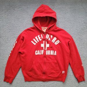 Y2K Authentic Officially Licensed Lifeguard California Zip-Up Hoodie MENS SIZE L